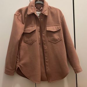Abercrombie Shacket in Dusty Pink. Perfect for Fall. Size M